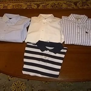 Lot bundle of boys size 10 dress shirts and casual